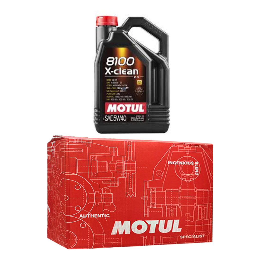 Aceite Motul Sintético 8100 5W40 caja con 4 Garrafas de 5 Litros