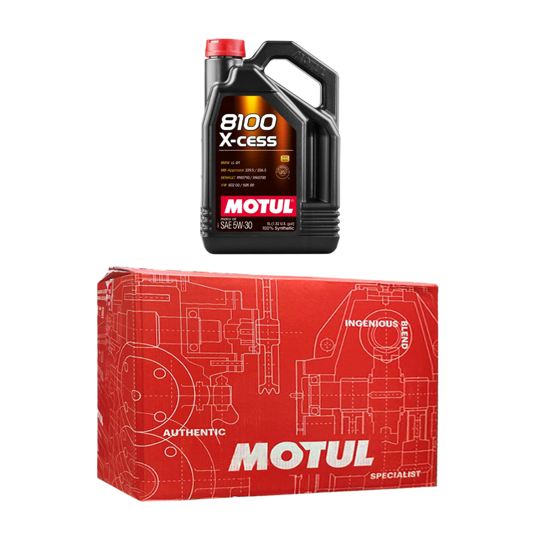 Aceite Motul Sintético 8100 5W30 caja con 4 garrafas de 5 litros
